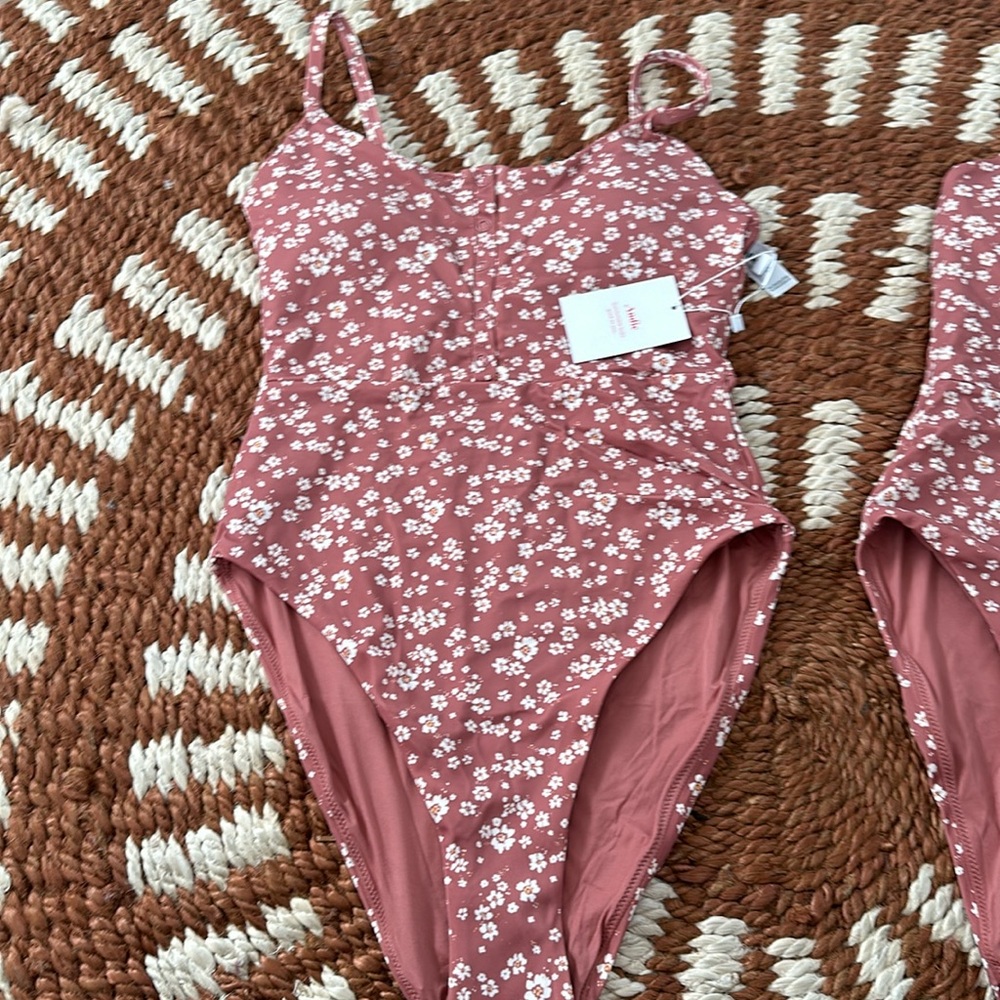Andie swim one piece floral snap one piece